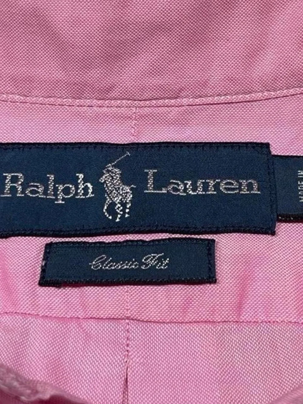 VTG Polo Ralph Lauren Flesh Pony Classic Fit Pink Button-down Shirt Men’s Size S